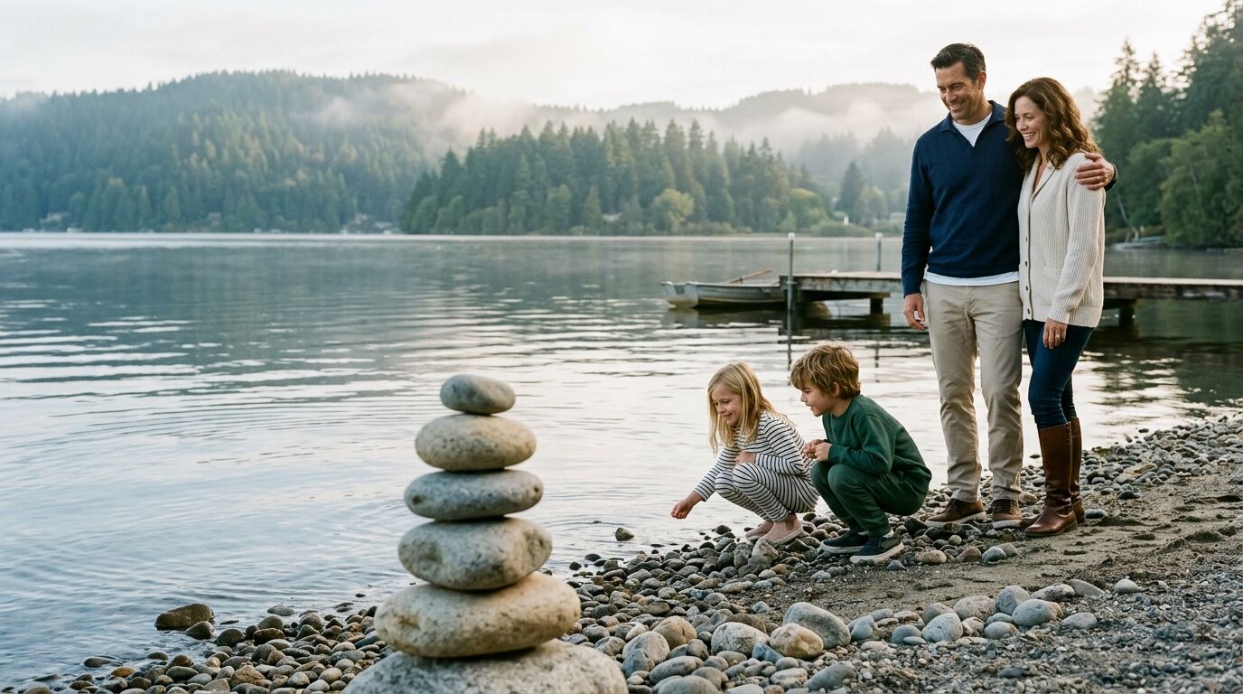 A couple reviewing retirement paperwork at home, weighing cash value life insurance alongside a 401k