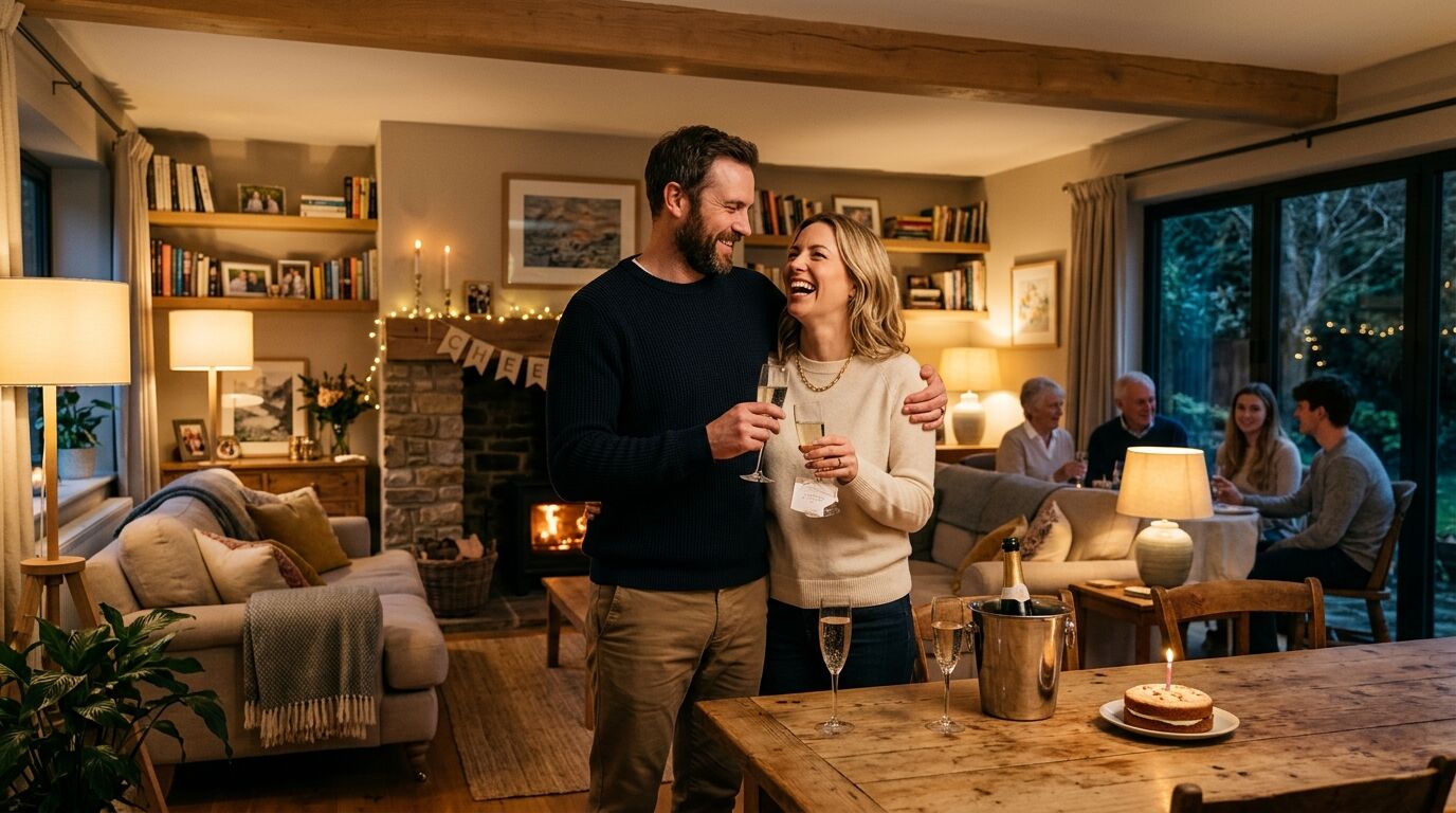 Couple reviewing tax-free retirement income with life insurance plan