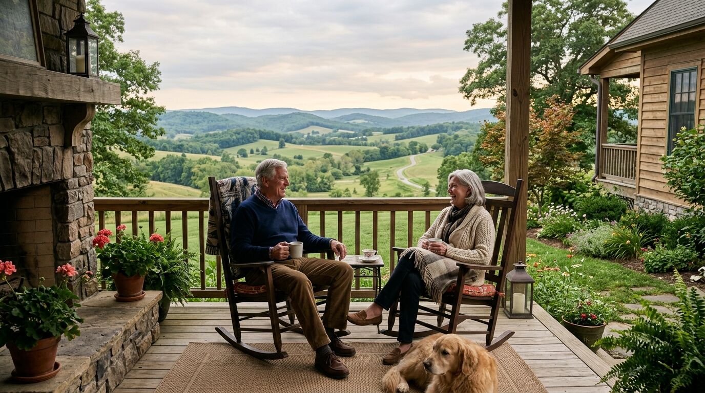 Retired couple using annuities for guaranteed lifetime income to plan their retirement paycheck