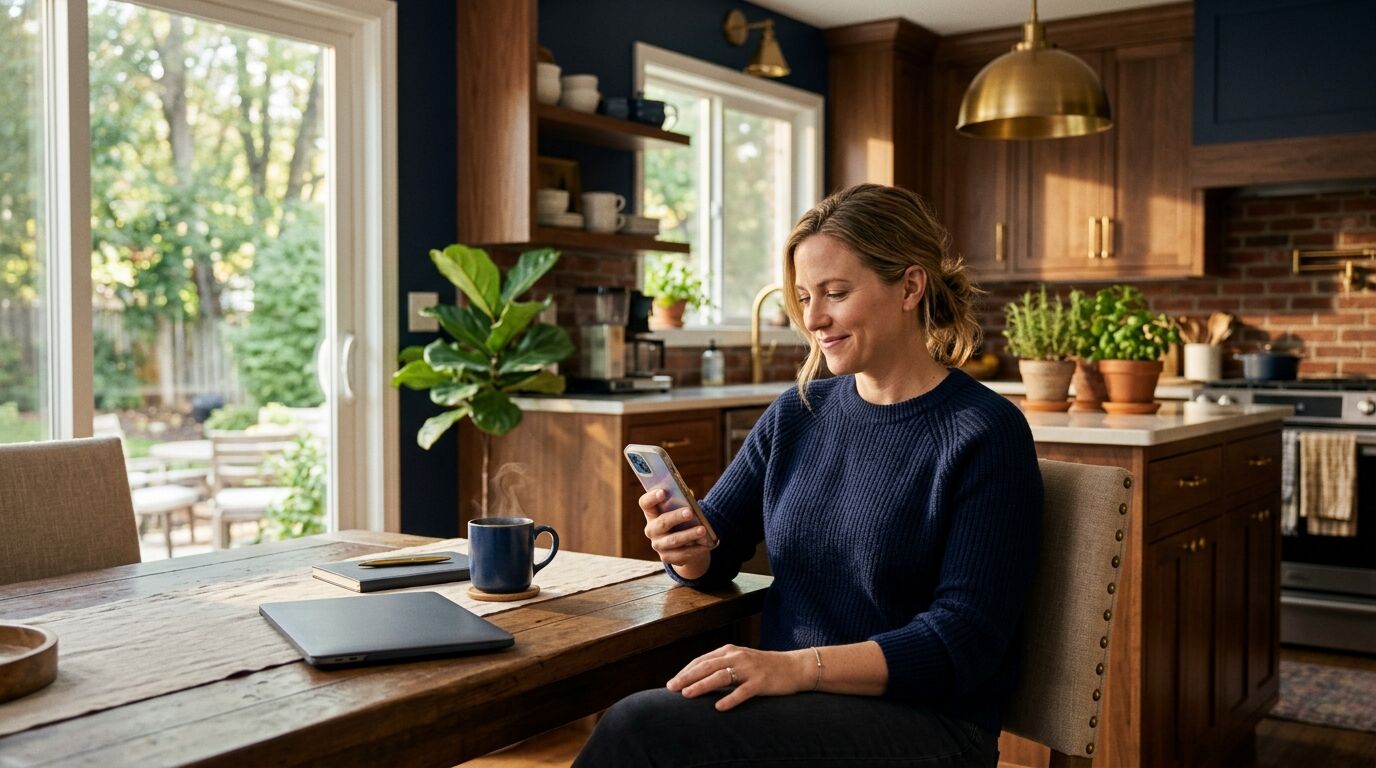 Whole life policy owner at a kitchen table checking how soon cash value is available to borrow